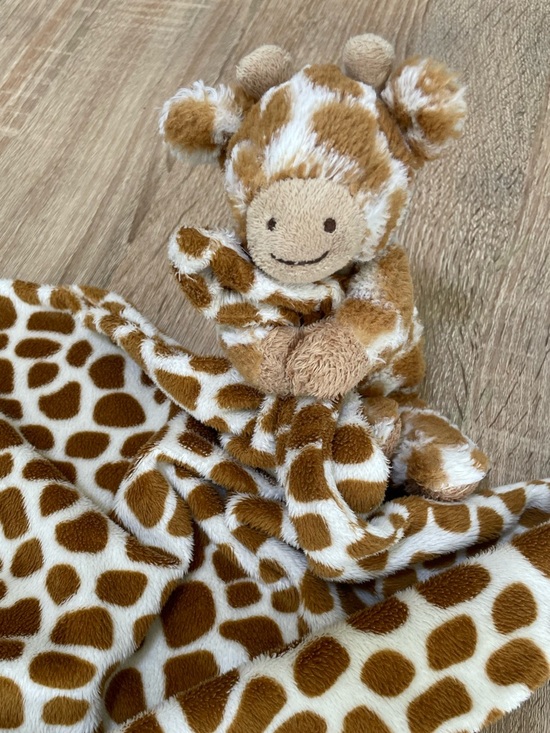 Jellycat Other - Jellycat Giraffe Baby Security Blanket Soother Soft Brown Tan Lovey Square 12”